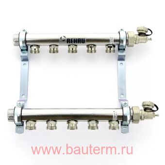 Коллектор HLV на 11 групп нерж сталь 1"х3/4" радиаторный REHAU RAUTITAN