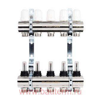 Коллекторный блок с расходомерами ProFactor 1" х 3/4"ш (7) (1/2)