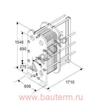 Теплообменник пластинчатый разборный скоростник 4 МВт 65/80-95/75 С ду 150