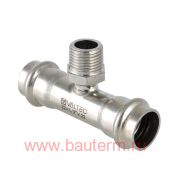 Фитинг из нержавеющей стали – пресс-тройник с наружной резьбой 28 мм х 1-2, VALTEC