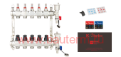 Коллектор из нерж стали для теплого пола, 1''х3/4''-8 вых KALANBO