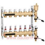 Коллектор в cборе 1" с т/р вентил. и расходомерами 8х3/4" Caleffi