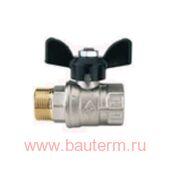 Кран шаровый 1" вн.-нар., бабочка, BONOMI