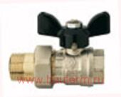 Кран шаровый с американкой 1/2", вн.-нар, бабочка, BONOMI