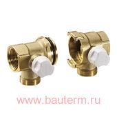 Два крайних элемента модульного коллектора с вентилями 1" x 16 x DN25 GIACOMINI
