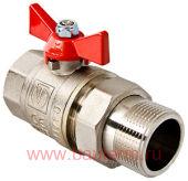 Кран шаровый со сгоном (с американкой) вн-нар 11/4" (бабочка), VALTEC