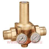 Редуктор давления 25 атм бронз. 2", +80*С с манометром CALEFFI